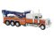 Brekina 86277 - HO Scale Peterbilt 359 Heavy-Duty Tow Truck - Assembled -- Suburban (orange, blue...