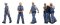 Faller 151716 - HO Scale Police Officers (Modern) -- pkg(6)
