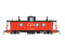 Rapido 606-166007 - HO Hawker-Siddeley Van - Caboose - Canadian National - As-Delivered (Red/Oran...