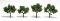 Woodland Scenics 1503 - Ready-Made "Realistic Trees" - Deciduous - 2 to 3" 5.1 to 7.6cm pkg(4) --...