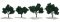 Woodland Scenics 1505 - Ready-Made "Realistic Trees" - Deciduous - 2 to 3" 5.1 to 7.6cm pkg(4) --...