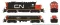 Rapido 41016 - HO GP9RM Mother & Slug - DCC Ready - Canadian National (Late) #7203 253
