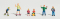 Woodland Scenics 1830 - HO Scale Scenic Accents(R) Figures -- Kids At Play pkg(6)