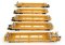 WalthersMainline 55674 - HO Thrall 5-Unit Rebuilt 40ft Well Car - TTX DTTX #748310 - Large red TT...