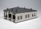 Kato Unitrack 23240 - N Scale Three-Stall Concrete Roundhouse -- Kit - 7-7/8" 20cm Deep, 10-Degre...