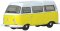 Oxford Diecast NVW016 - N Scale Volkswagen T2 Bay Window Camper - Assembled -- Saturn Yellow, Whi...