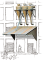 Walthers Cornerstone 3510 - HO Scale Wall-Mount Industrial Dust Collectors -- Kit pkg(3)
