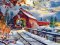 Train Enthusiast Vendors 77123 - Winter Creek Covered Railroad Bridge Jigsaw Puzzle -- 1000 Piece...